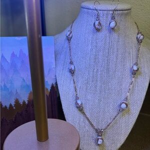 Never worn, Handmade necklace with matching earrings. Gold filled wire & beads.